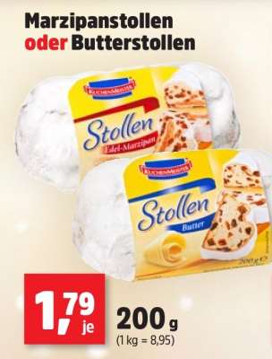 Marzipanstollen oder Butterstollen