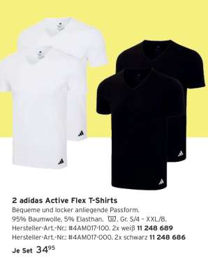 2 adidas Active Flex T-Shirts