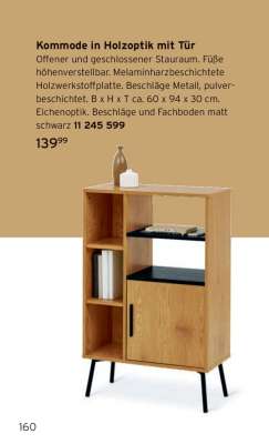 Kommode in Holzoptik mit Tür