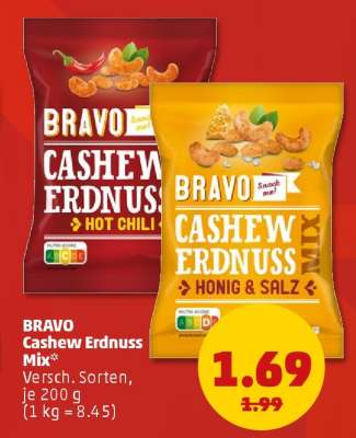 BRAVO Cashew Erdnuss Mix