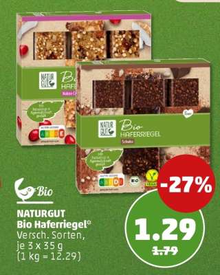 NATURGUT Bio Haferriegel