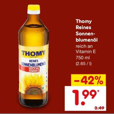 THOMY Reines Sonnenblumenöl