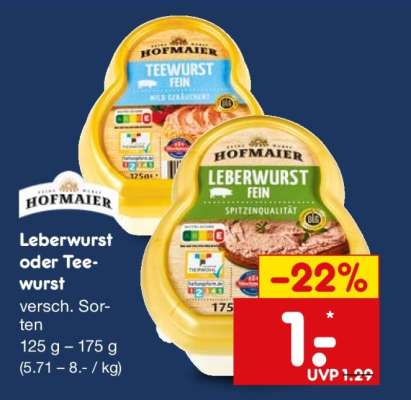 Leberwurst oder Teewurst