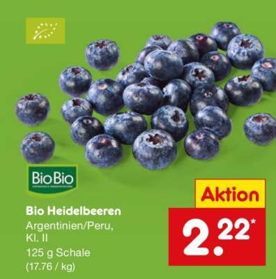Bio Heidelbeeren