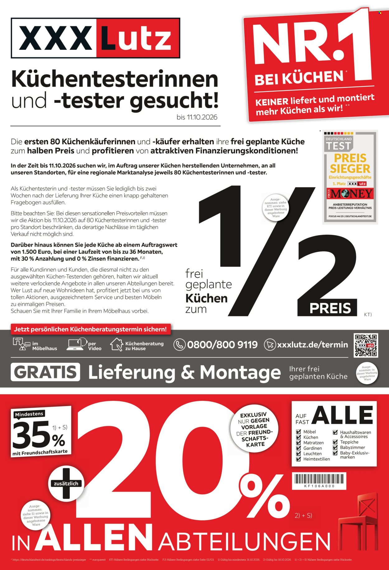 XXXLutz Prospekte  - 3.10.2026 - 31.10.2026. Seite 1
