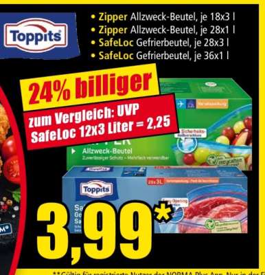 SafeLoc Gefrierbeutel, je 28x3 l