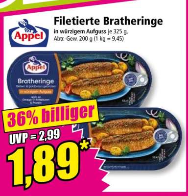 Filetierte Bratheringe