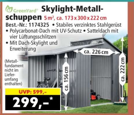 Skylight-Metallschuppen