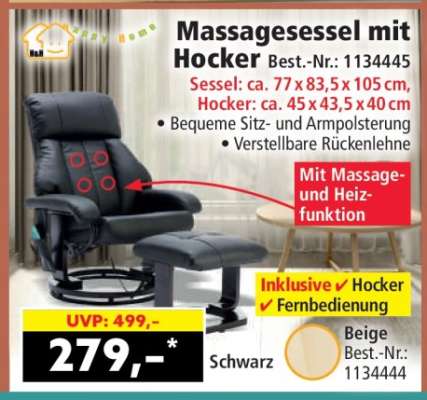 Massagesessel mit Hocker
