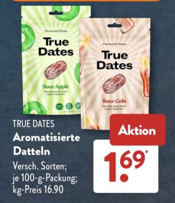 True Dates Aromatisierte Datteln