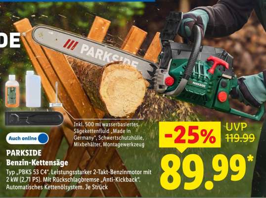 PARKSIDE Benzin-Kettensäge