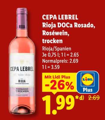 CEPA LEBREL Rioja DOCa Rosado, Roséwein, trocken