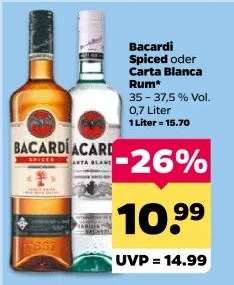 Bacardi Spiced oder Carta Blanca Rum