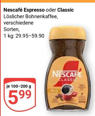 Nescafé Espresso oder Classic