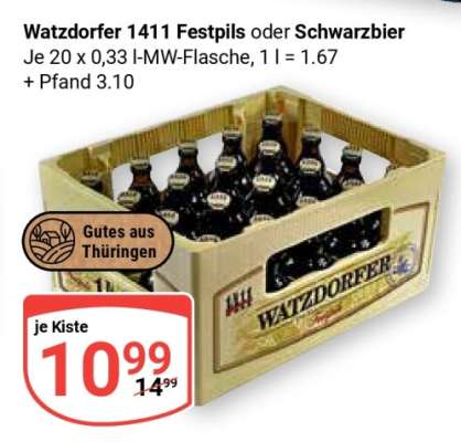 Watzdorfer 1411 Festpils oder Schwarzbier