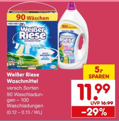 Weißer Riese Waschmittel