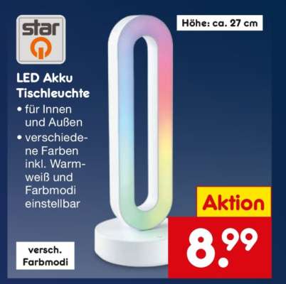LED-Akku-Tischleuchte