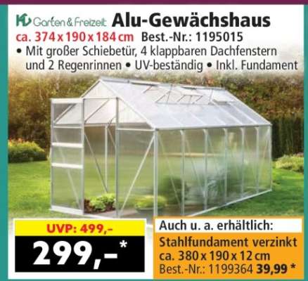 Alu-Gewächshaus