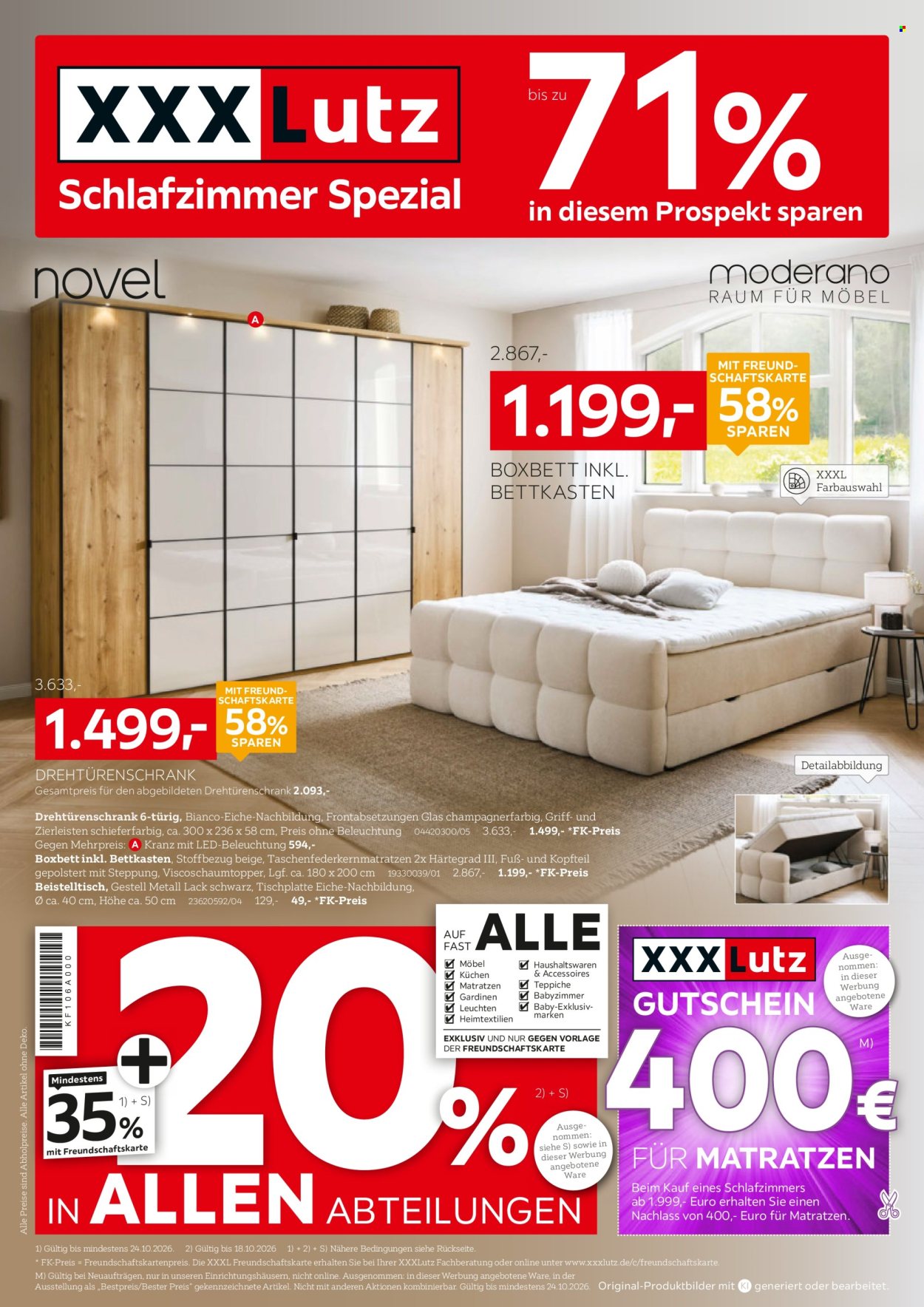 XXXLutz Prospekte  - 10.10.2026 - 24.10.2026. Seite 1