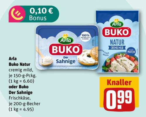 Arla Buko Natur cremig mild oder Buko Der Sahnige