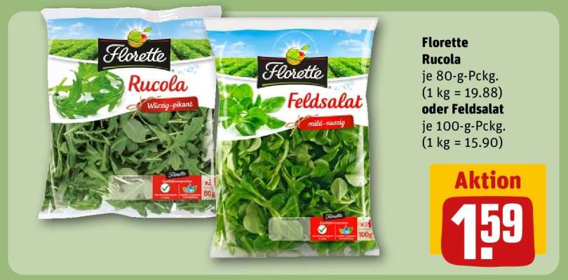 Florette Rucola oder Feldsalat