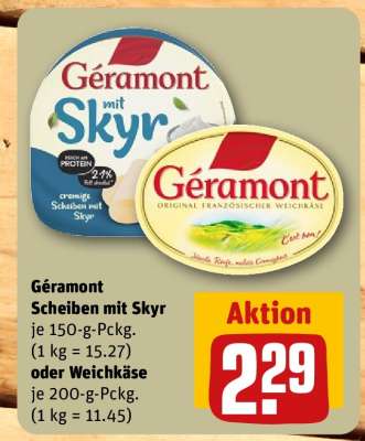 Géramont Scheiben mit Skyr oder Weichkäse