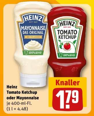 Heinz Tomato Ketchup oder Mayonnaise