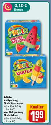 Schöller Multipackung Pirulo Watermelon oder Multipackung Pirulo Kaktus
