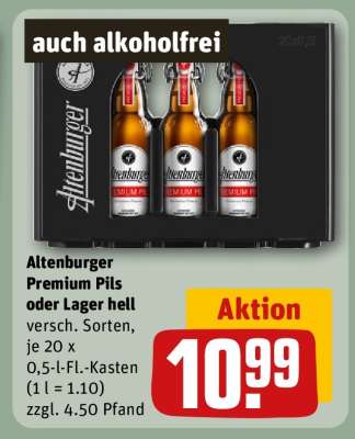 Altenburger Premium Pils oder Lager hell