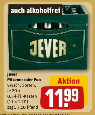 JEVER Pilsener oder Fun
