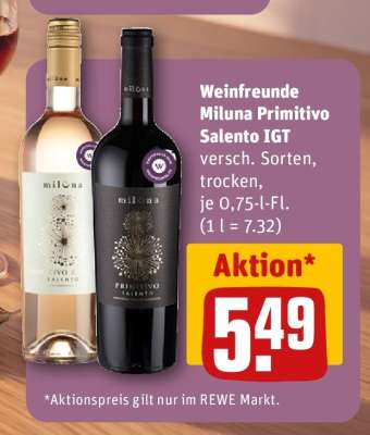 Weinfreunde Miluna Primitivo Salento IGT