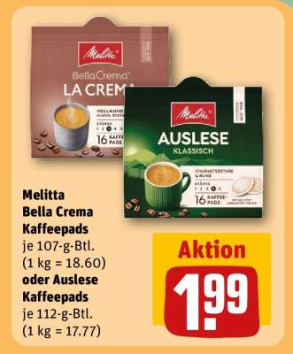 Melitta Bella Crema Kaffeepads oder Auslese Kaffeepads