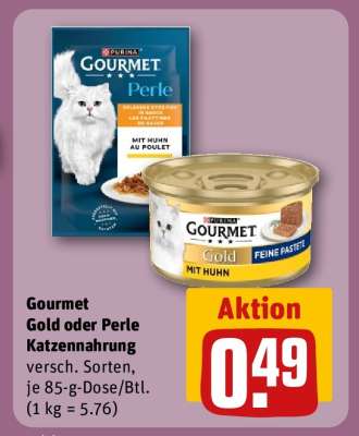 Gourmet Gold oder Perle Katzennahrung