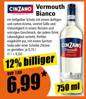 CINZANO Vermouth Bianco