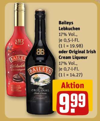 Baileys Lebkuchen oder Original Irish Cream Liqueur