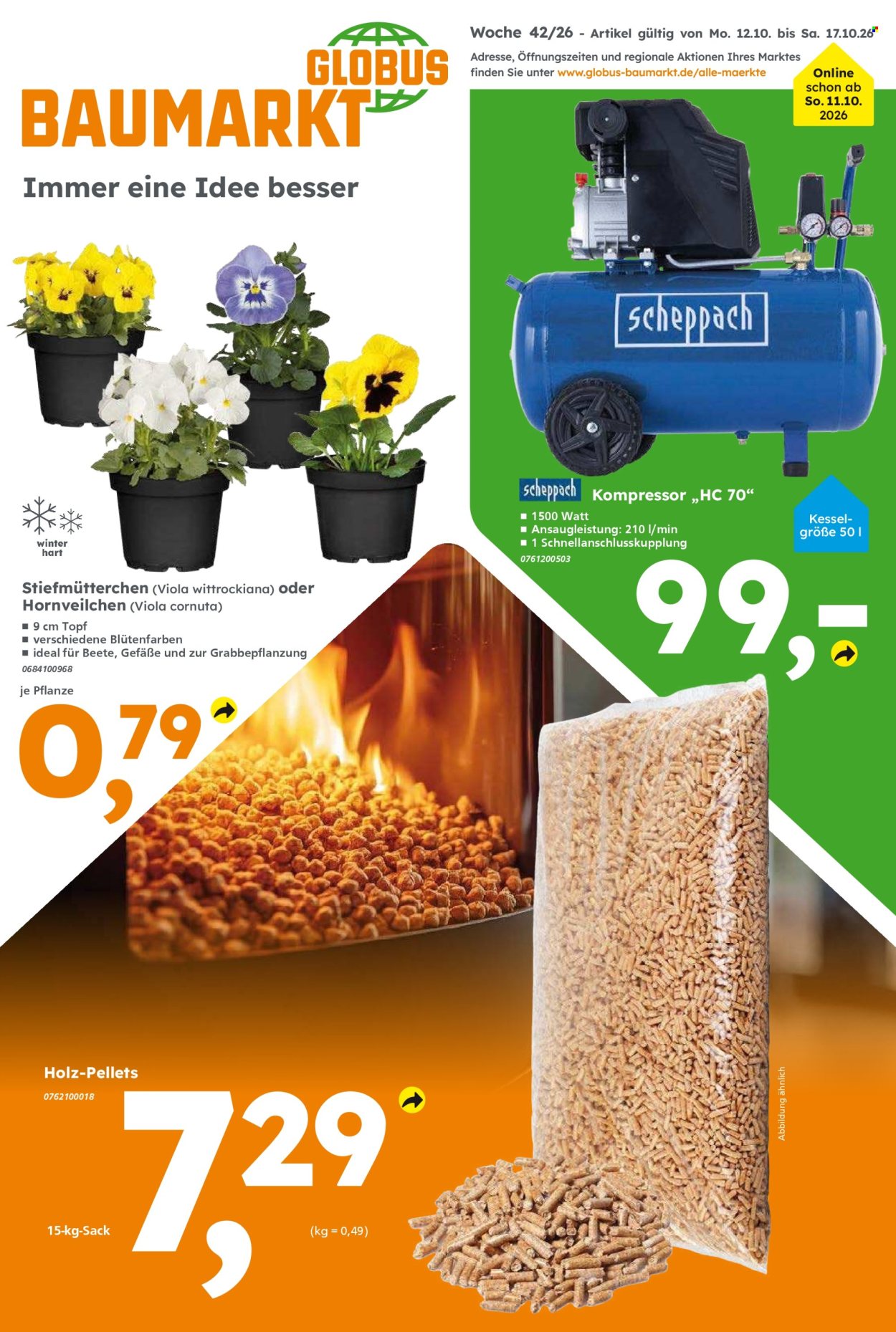 Globus Baumarkt Prospekte  - 12.10.2026 - 17.10.2026. Seite 1