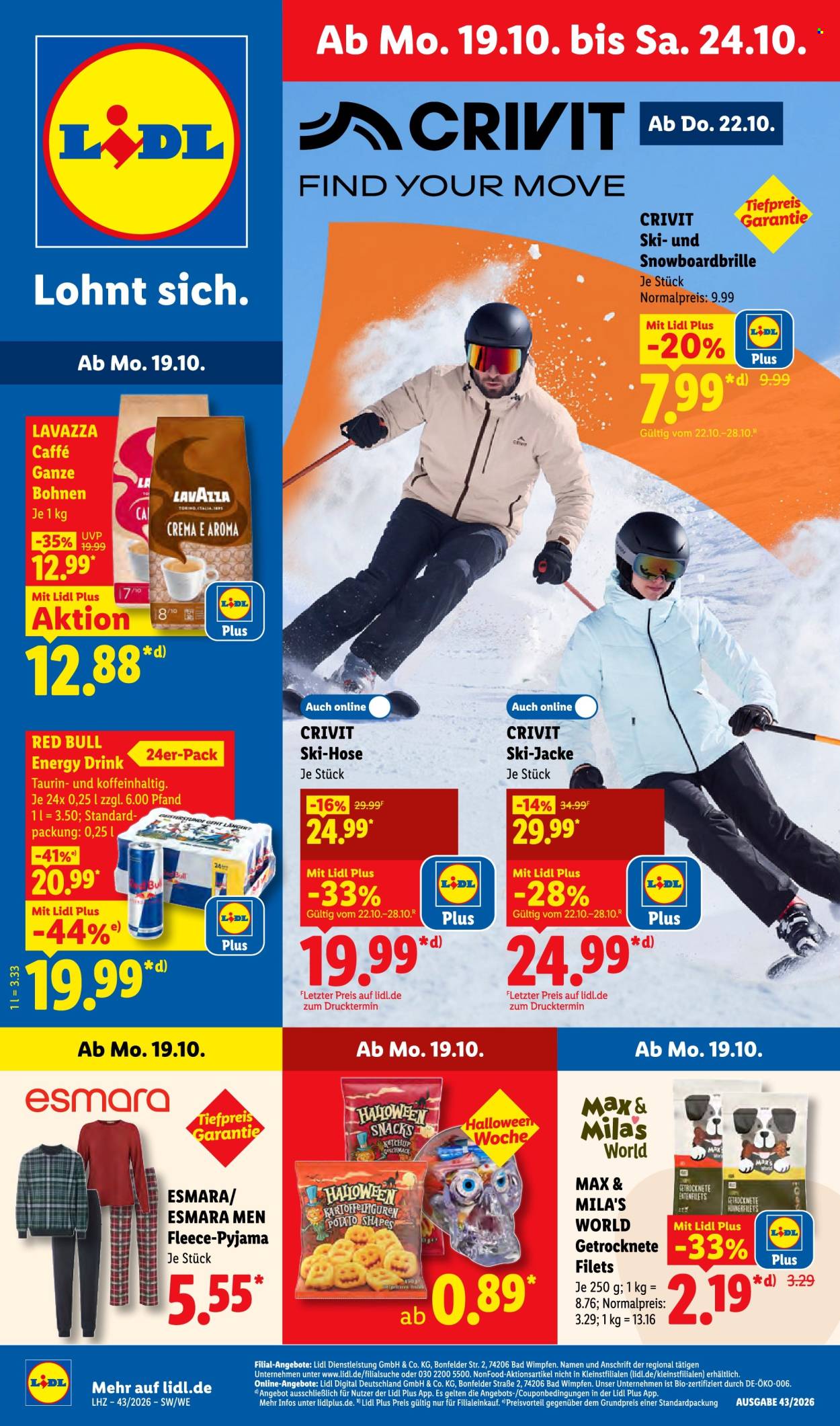 Lidl Prospekte  - 19.10.2026 - 24.10.2026. Seite 1