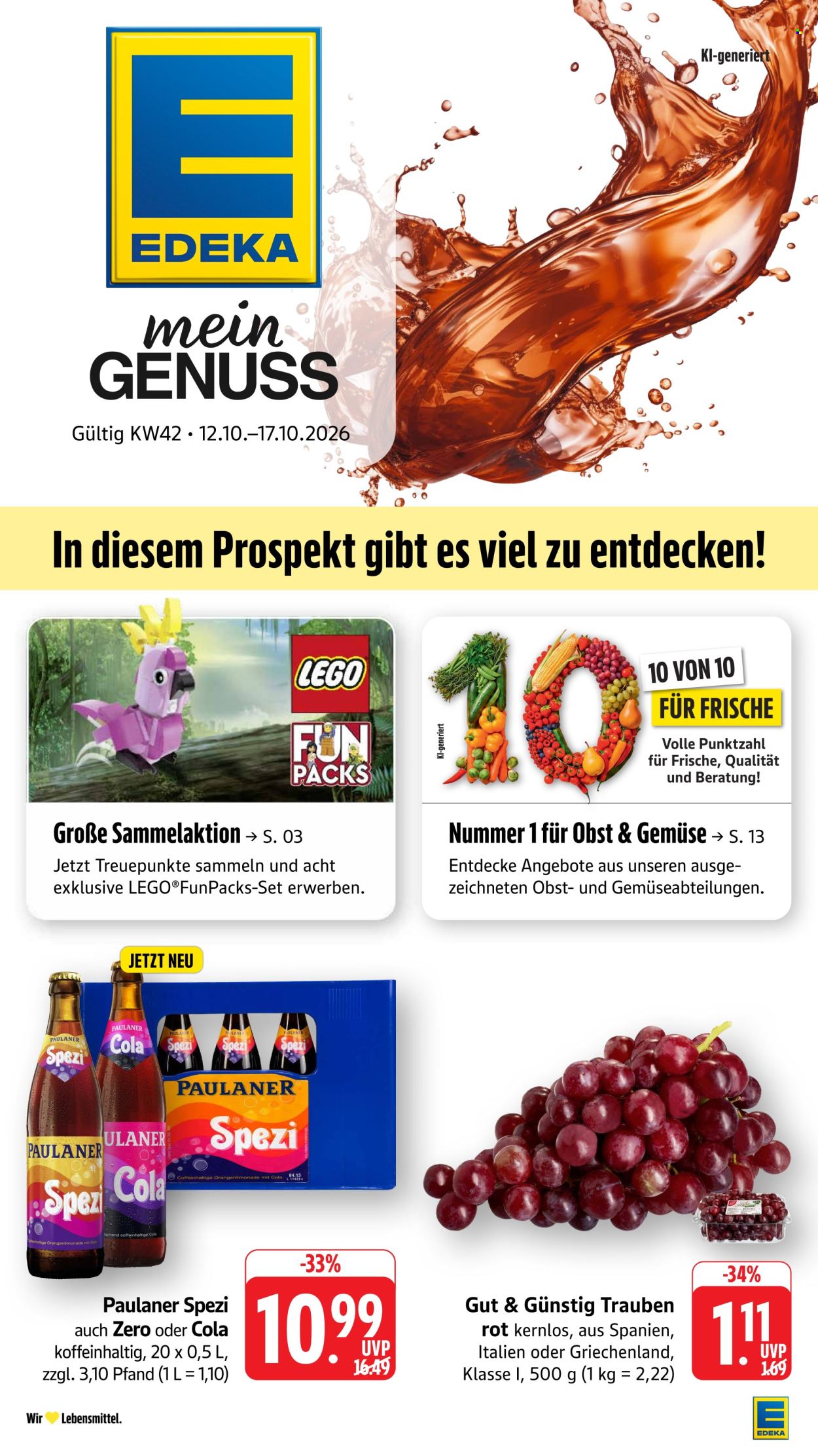 Edeka Prospekte  - 12.10.2026 - 17.10.2026. Seite 1
