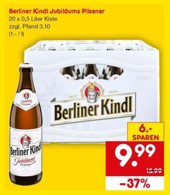 BERLINER KINDL Jubiläums
Pilsener