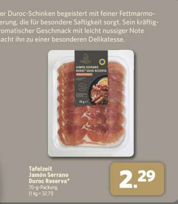 Tafelzeit Jamón Serrano Duroc Reserva
