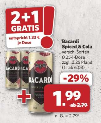 Bacardi Spiced & Cola