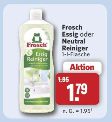 Frosch Essig oder Neutral Reiniger