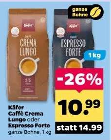 KÄFER Caffè Crema Lungo oder Espresso Forte