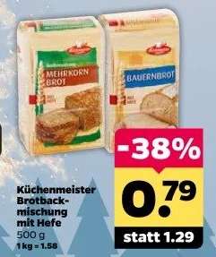 Küchenmeister Brotbackmischung mit Hefe