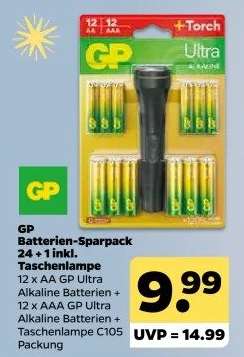 GP Batterien-Sparpack 24 + 1 inkl. Taschenlampe