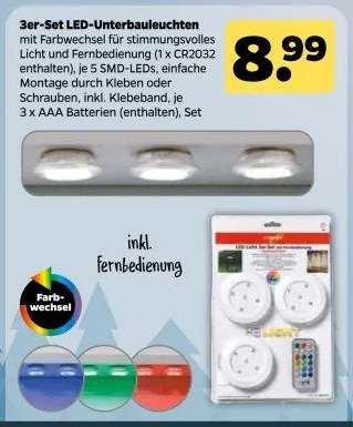 3er-Set LED-Unterbauleuchten*