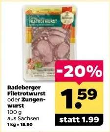 Radeberger Filetrotwurst oder Zungenwurst