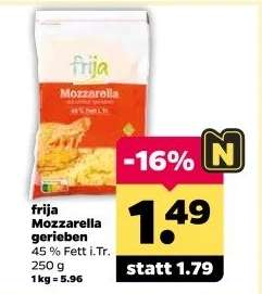 frija Mozzarella gerieben*