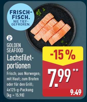GOLDEN SEAFOOD Lachsfilet-Portionen