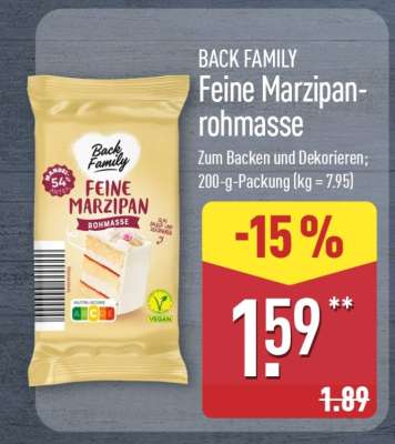 Back Family Feine Marzipanrohmasse